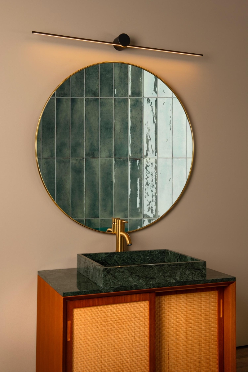 Lucide MIZAR - Nástenné svietidlo Kúpeľňové - LED - 1x10W 2700K - IP44 - Čierne